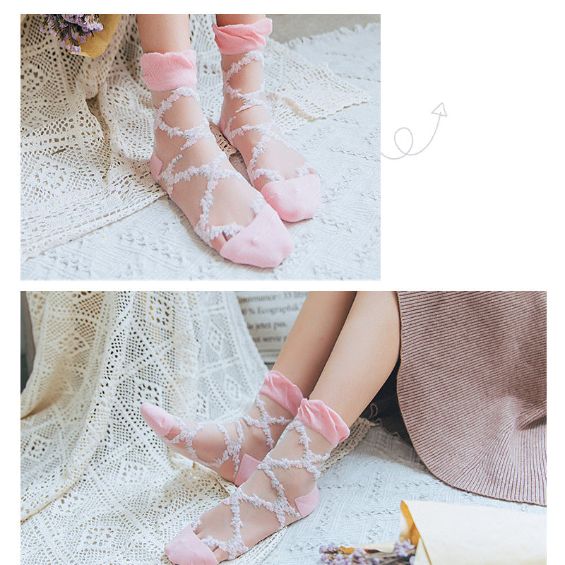 Lilyrhyme™ Light Dreams, Ladies Thin Translucent Socks
