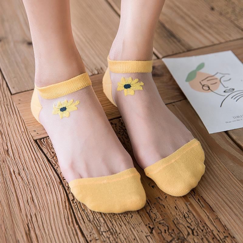 Lilyrhyme™ Translucent Daisy Socks, 5 pairs