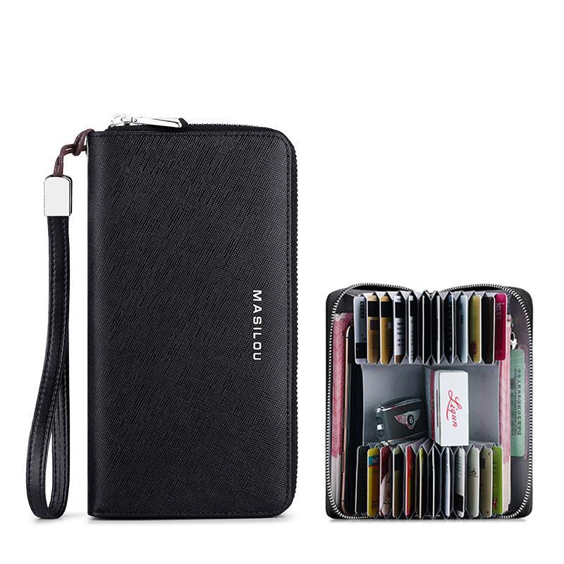 Unisex Anti-Credit Card Fraud Multi-compartment Wallet
