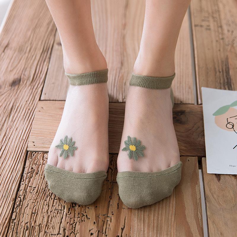 Lilyrhyme™ Translucent Daisy Socks, 5 pairs