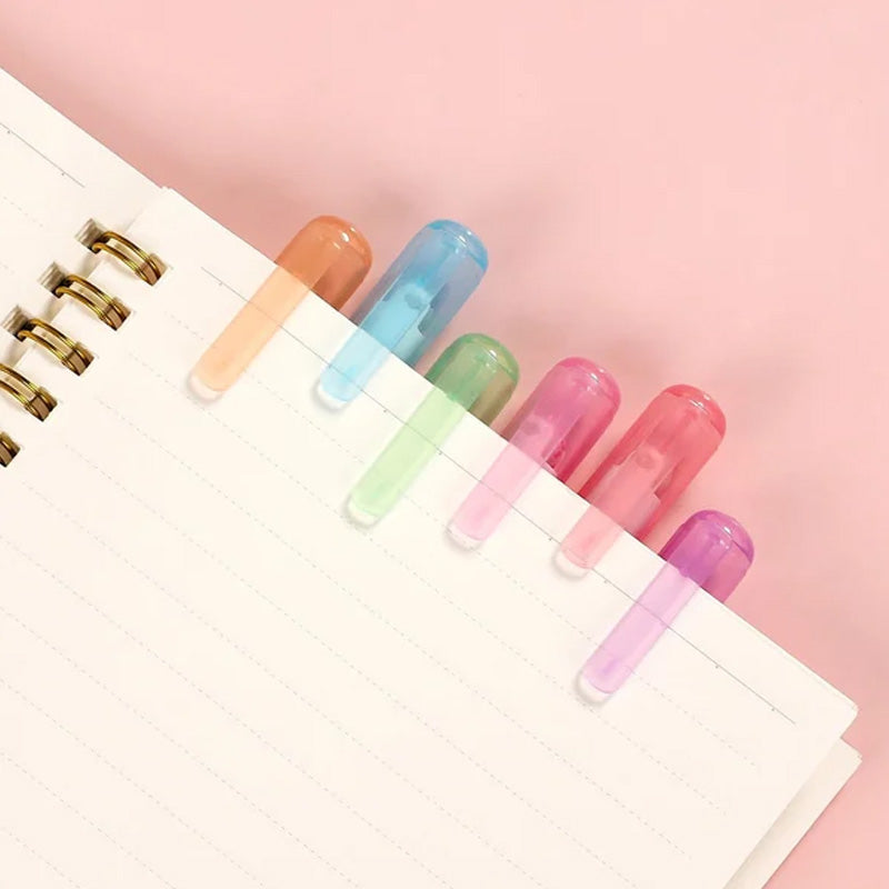 Curve Highlighter Pen Set, 6pcs