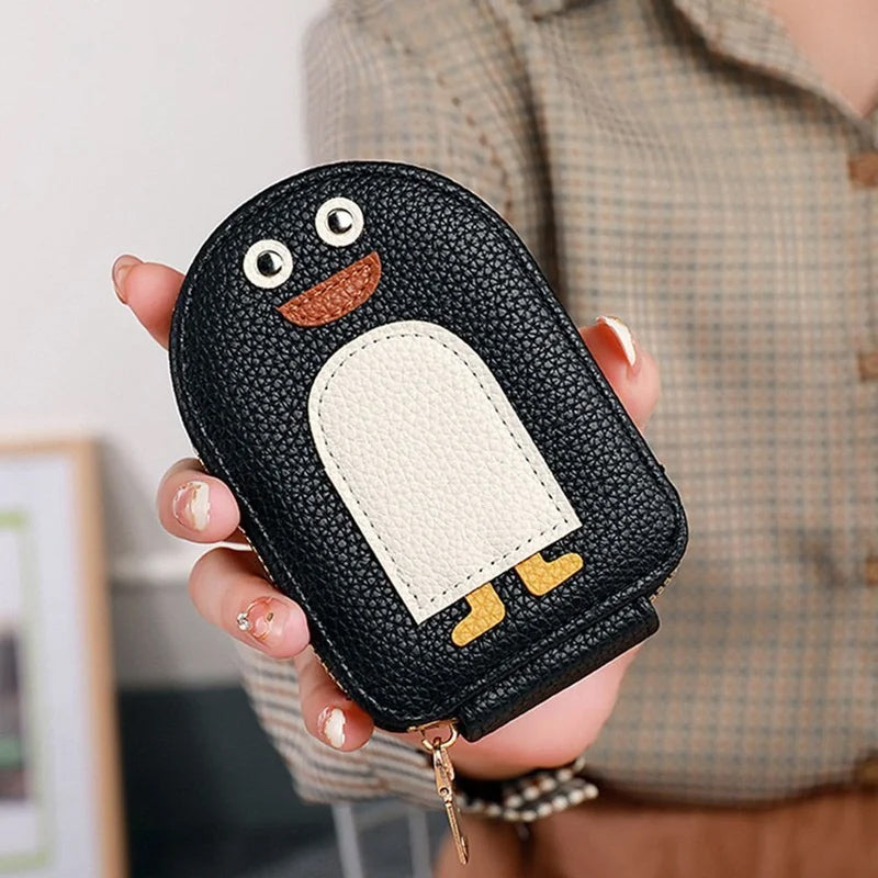 Cute Penguins PU Credit Card Coin Wallet