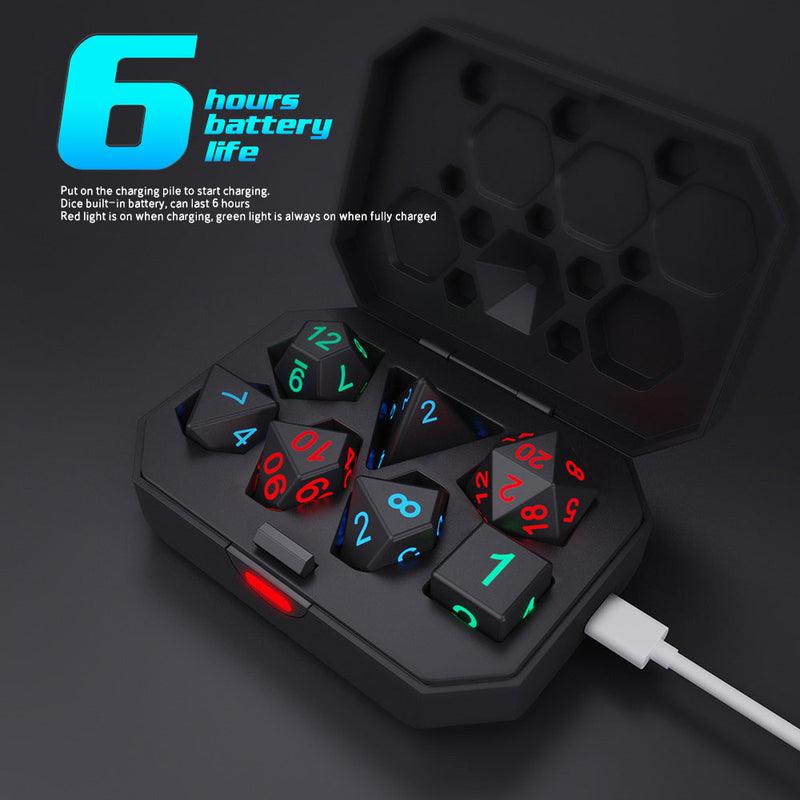 LED Flash Dice Set 7-pack The Electronic Dice