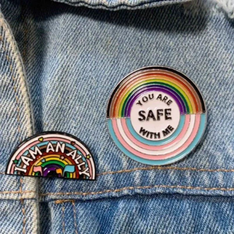 You Are Safe With Me Pin