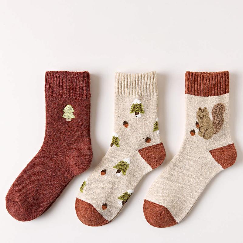 Lilyrhyme™ Socks - Squirrel, 3 pairs