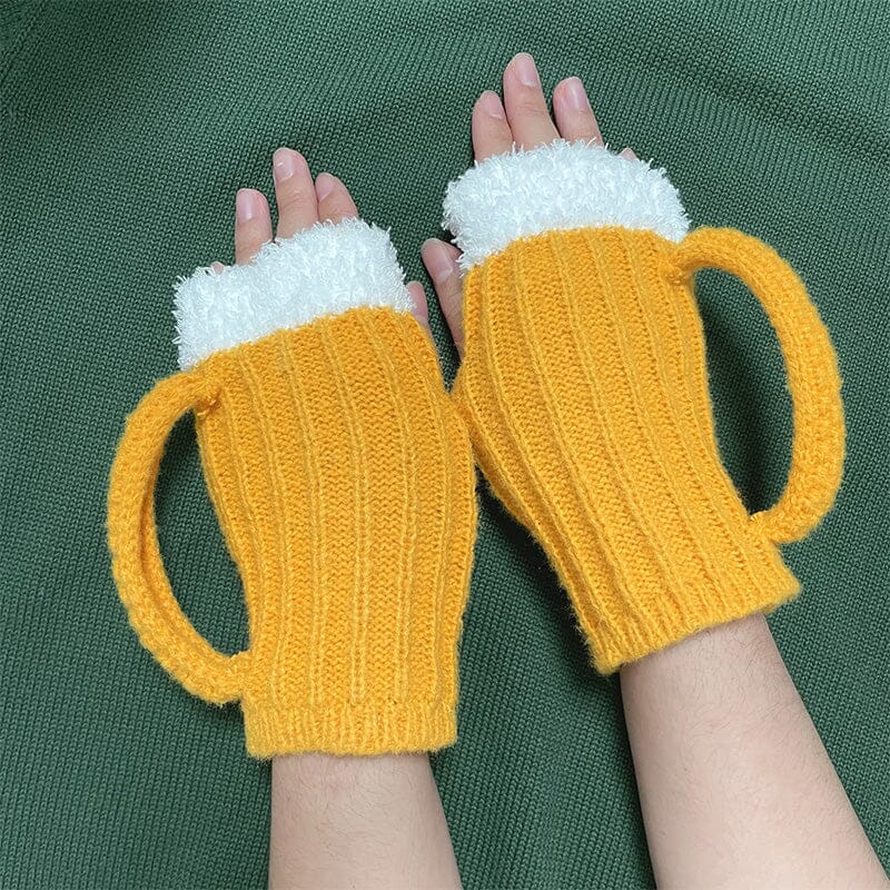 🍺Funny 3D Beer Mug Knitted Glove Gift🎁