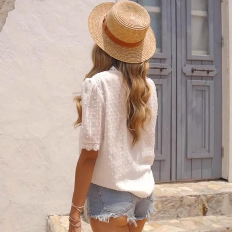 Lilyrhyme™ Sexy Lace V Neck Top