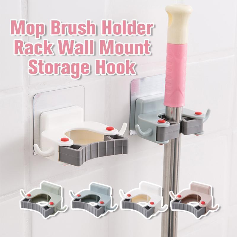 Mop Brush Holder Rack Wall Mount Storage Hook