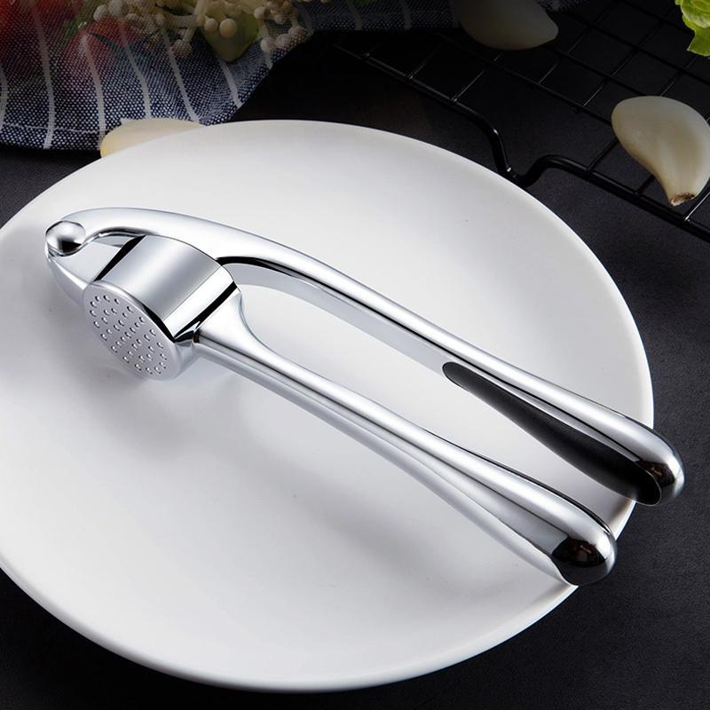 No Need to Remove Garlic Peel - Premium Garlic Press with Soft Easy-Squeeze Ergonomic Handle