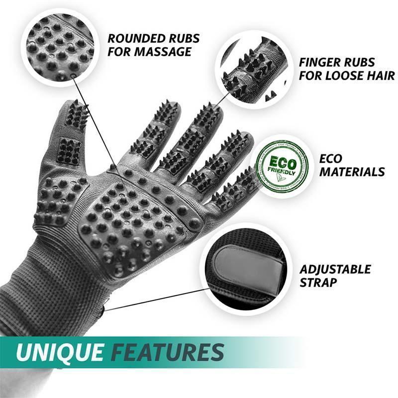 Pet Grooming Gloves, For Cats, Dogs & Horses