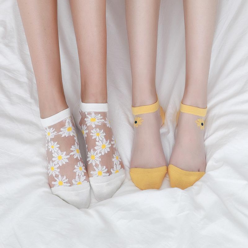 Lilyrhyme™ Translucent Daisy Socks, 5 pairs