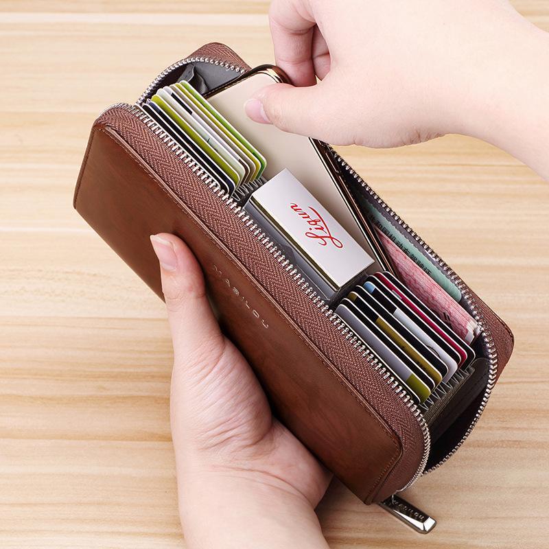 Unisex Anti-Credit Card Fraud Multi-compartment Wallet