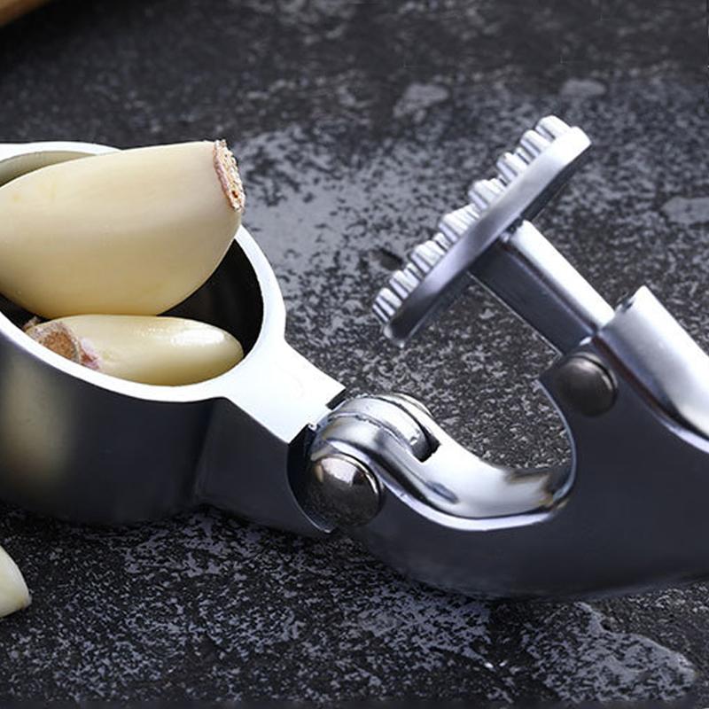 No Need to Remove Garlic Peel - Premium Garlic Press with Soft Easy-Squeeze Ergonomic Handle