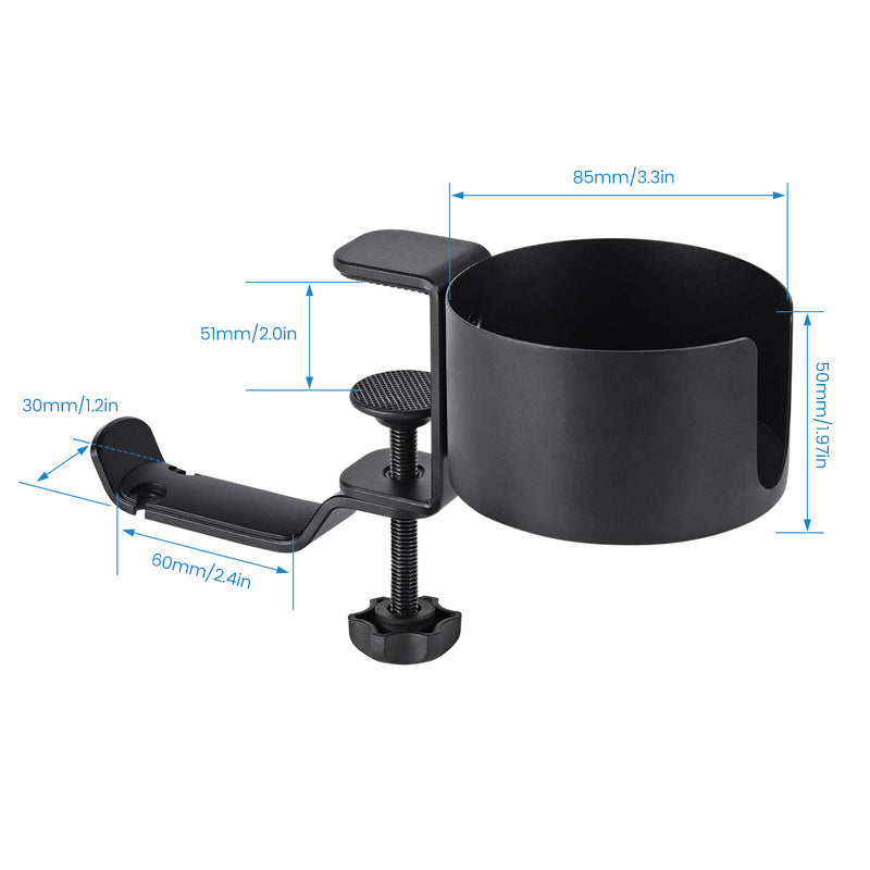 2 In 1 Universal Desk Cup Holder