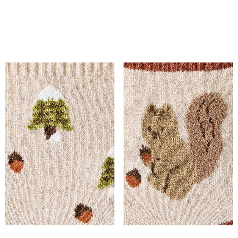 Lilyrhyme™ Socks - Squirrel, 3 pairs