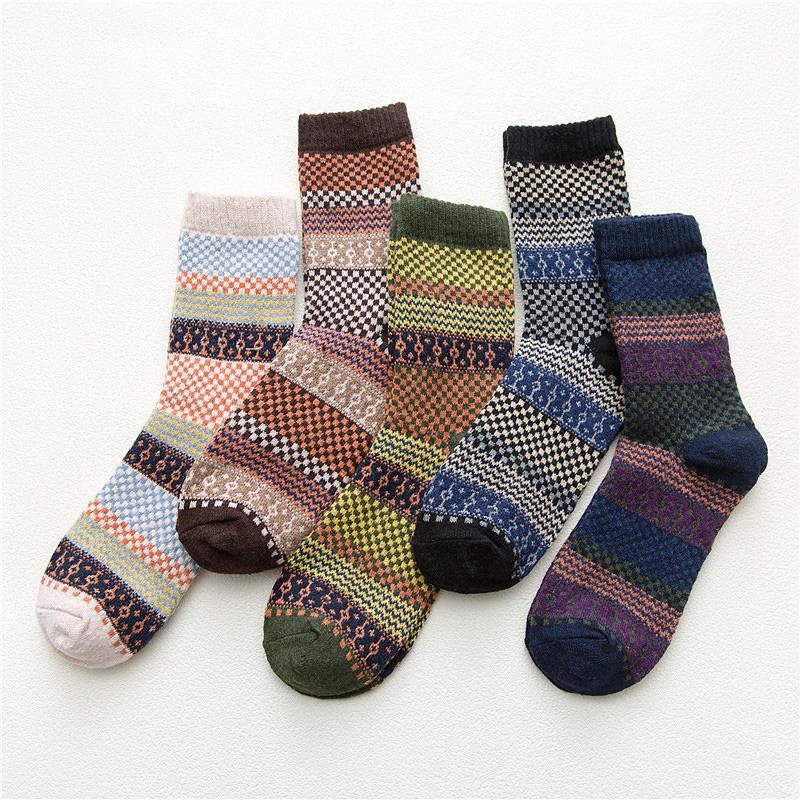 Lilyrhyme™ Unisex Nordic Style Socks, 5 pairs