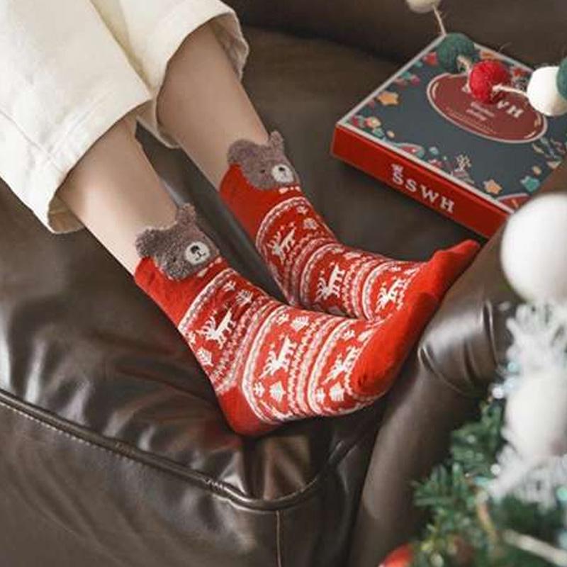 Christmas-themed Socks Gift Box (4 Pairs)