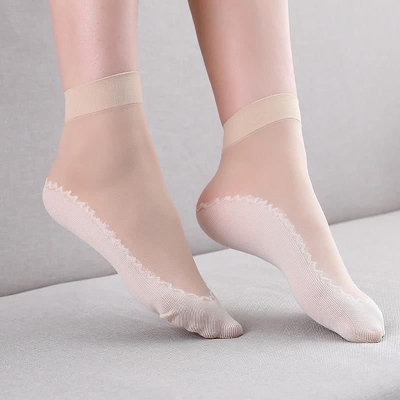 Lilyrhyme™ Silky Anti-Slip Cotton Socks, 5 pairs
