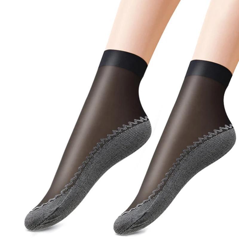 Lilyrhyme™ Silky Anti-Slip Cotton Socks, 5 pairs