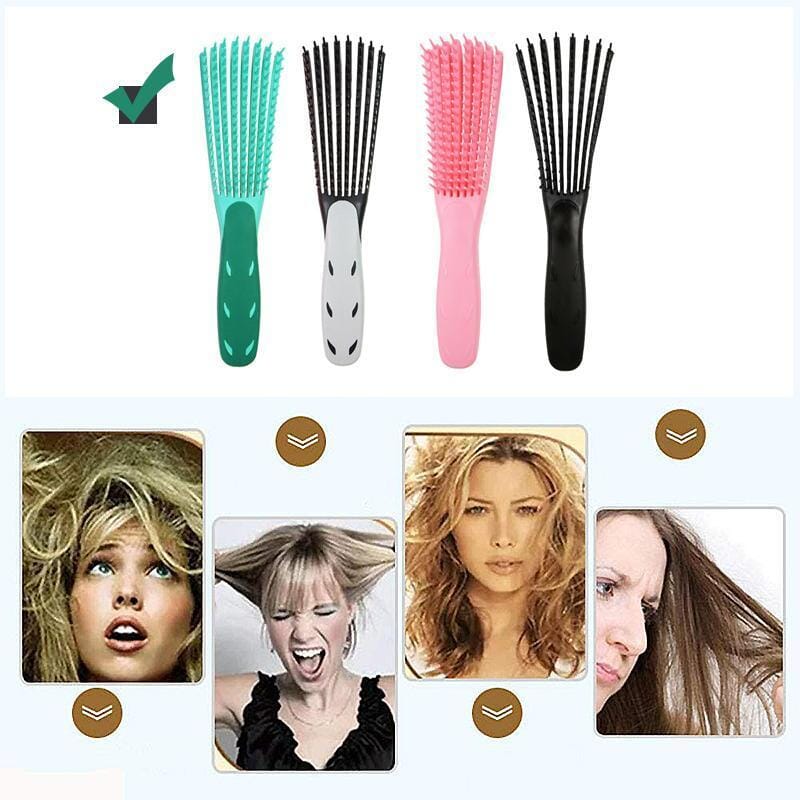 Hair brush for straight and curly hair