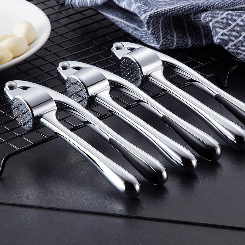 No Need to Remove Garlic Peel - Premium Garlic Press with Soft Easy-Squeeze Ergonomic Handle
