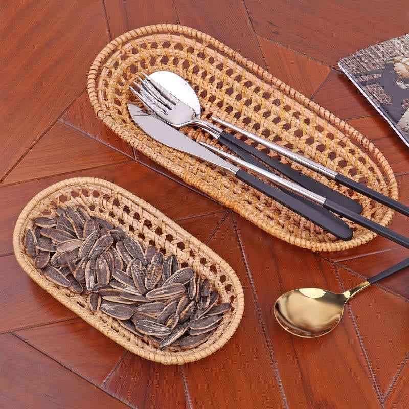 Rattan Woven Storage Tray