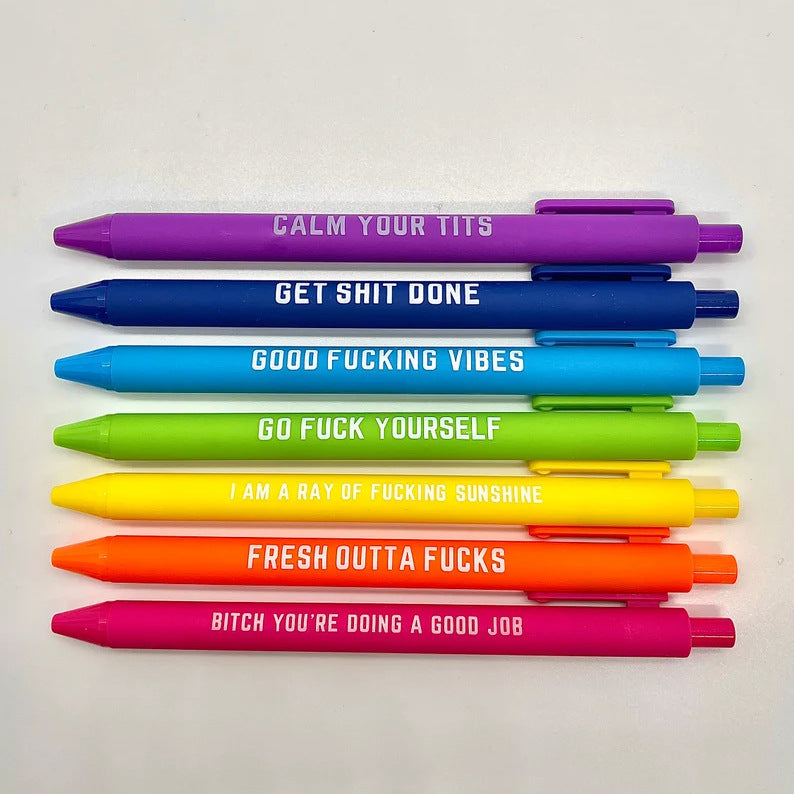 11 Pcs SwearWord Funny Pens