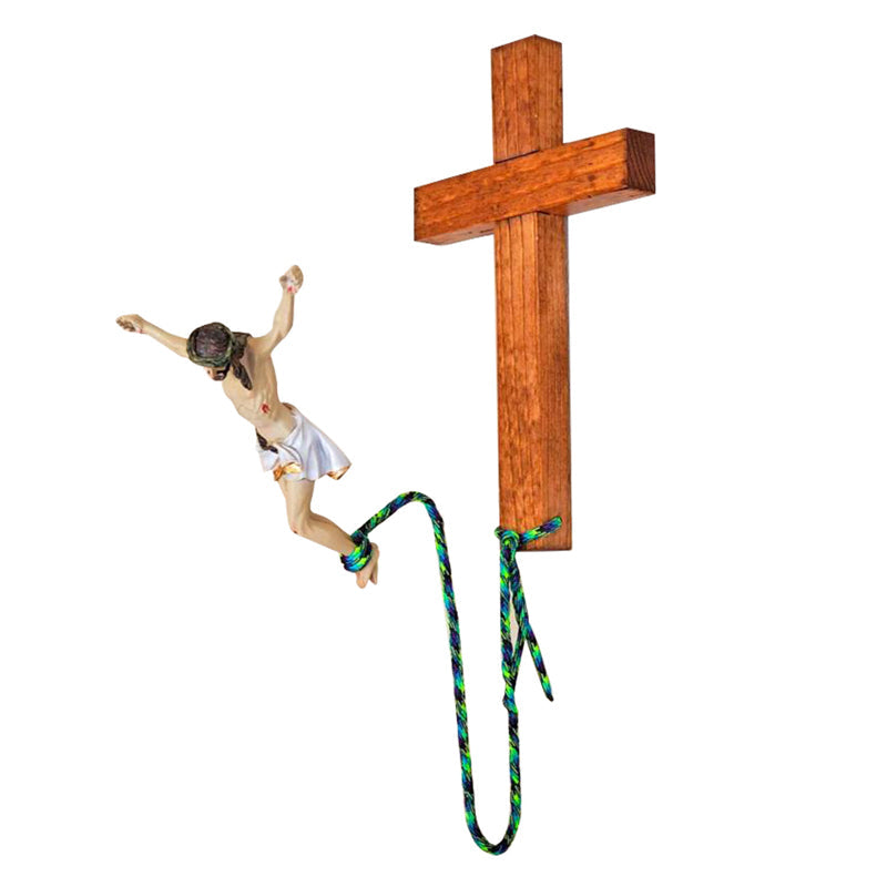 Bungee Jumping Jesus Religious Decoration