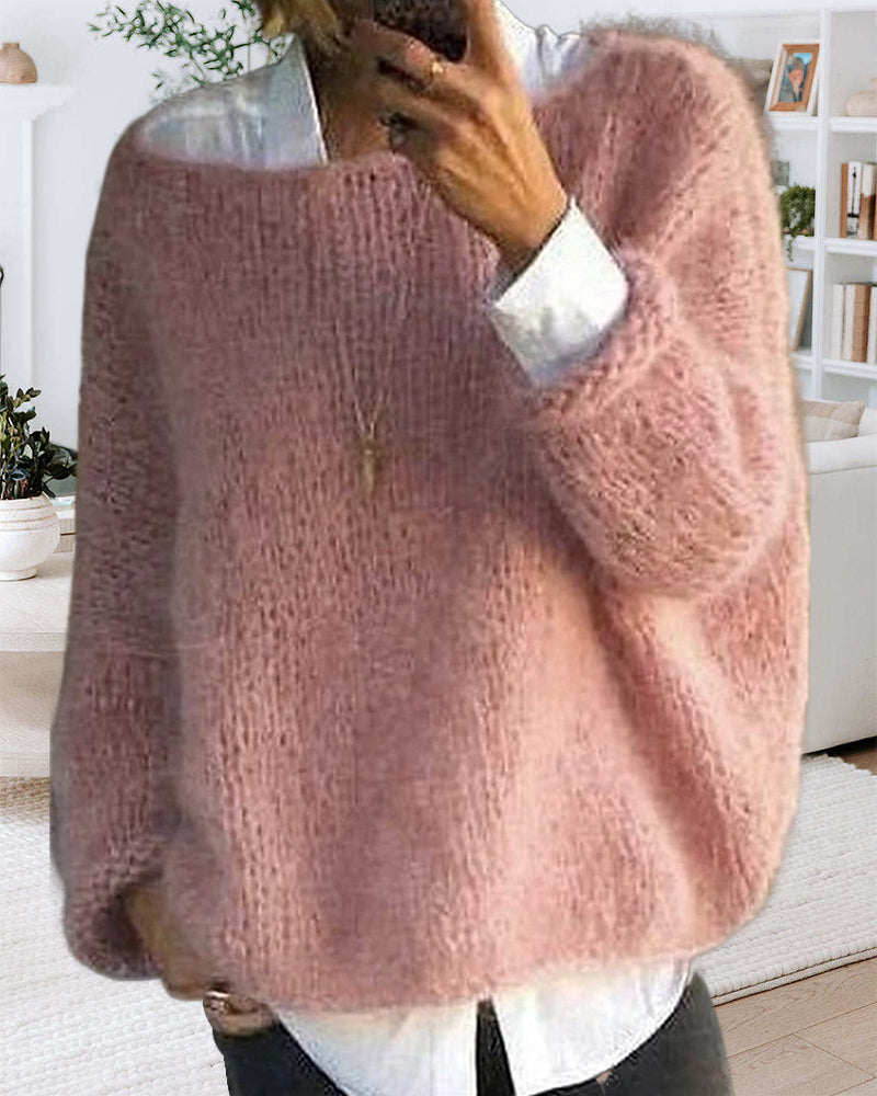 Round Neck Color Sweater