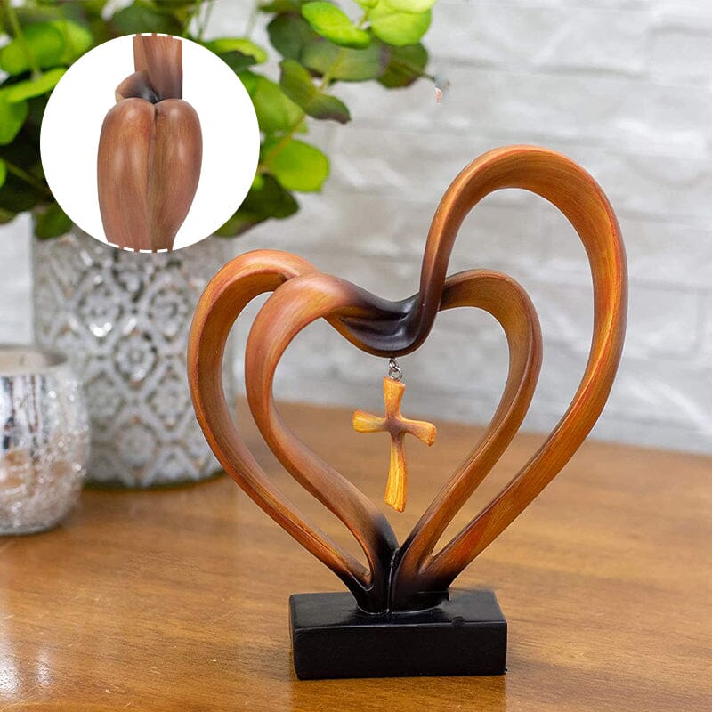 Easter Jesus Entwined Hearts Cross