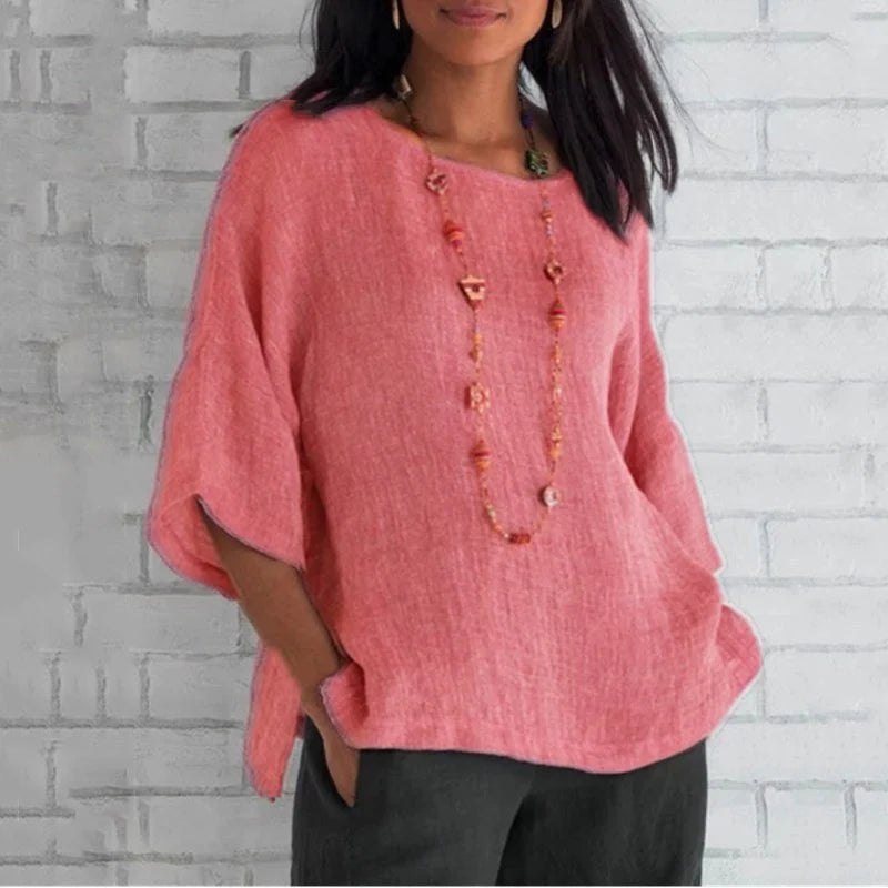 Solid Color Loose Simple T-Shirt